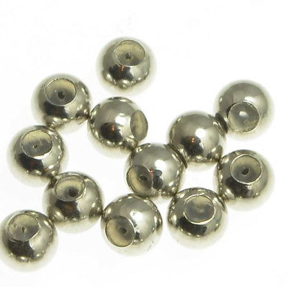 Silicone Filled Slider Smart Bead - 4mm - Round - Antiqued Sterling (10)