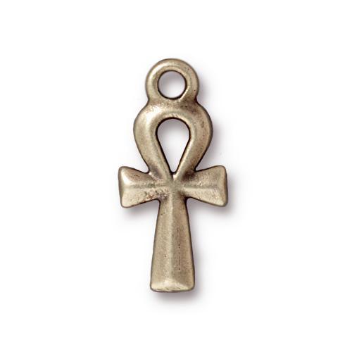 Ankh Charm   Brass Oxide Pair