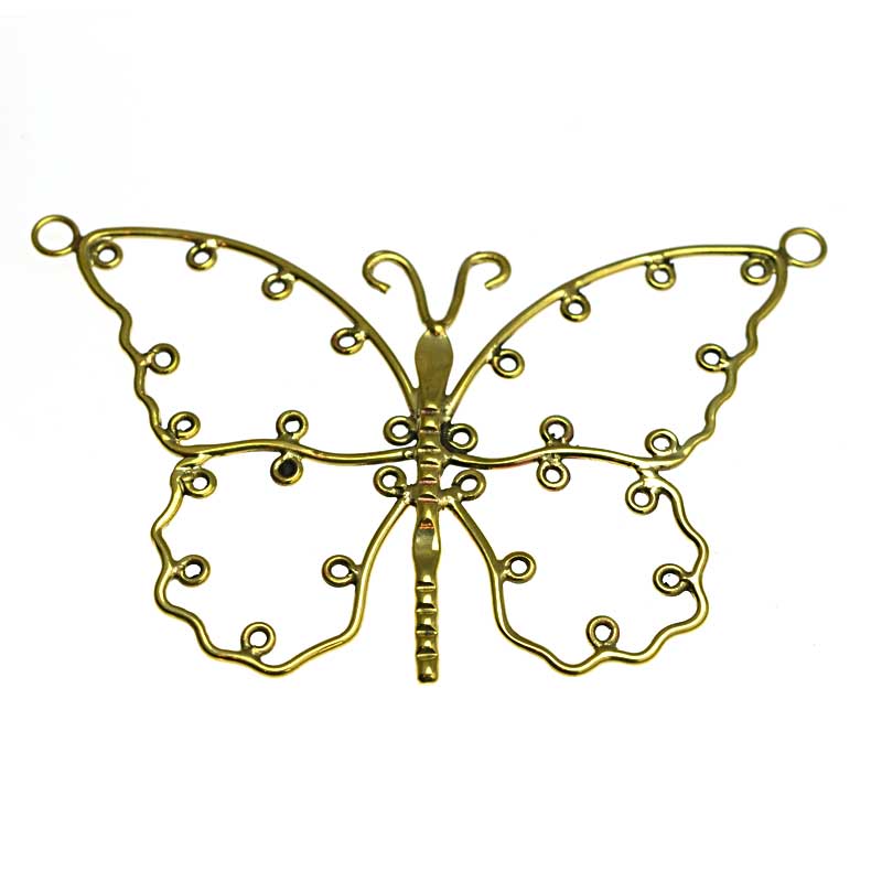 Pendant -  Butterfly Armature Style B - Bright Brass