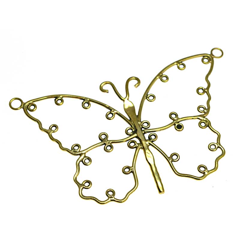 Pendant -  Butterfly Armature Style B - Bright Brass