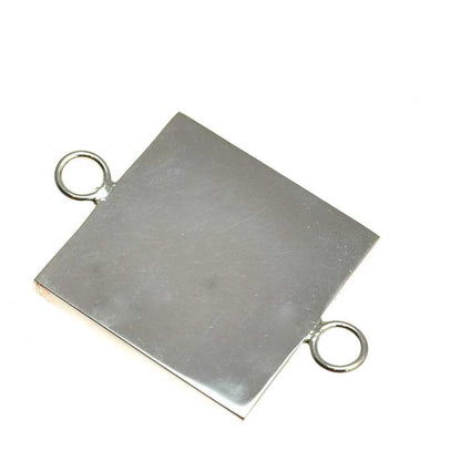 Resin Bezel Tray -  Square Link - Bright Silver