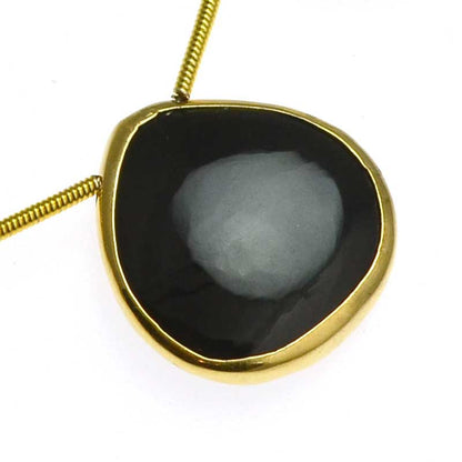 Black Agate Tear Drops Goldplated 8pcs