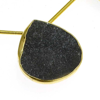 Black Agate Tear Drops Goldplated 8pcs