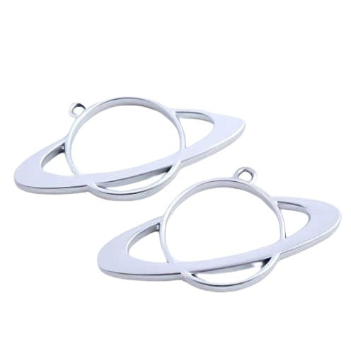 2.25in Planet Saturn Mt Silver 2