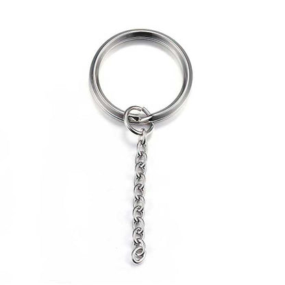 Keychain - 1in Split Ring with Chain - Stainless Steel (5)