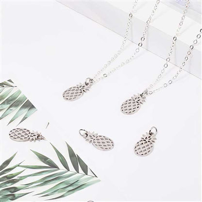 Pineapple Charm Gold Pl Stainless 2