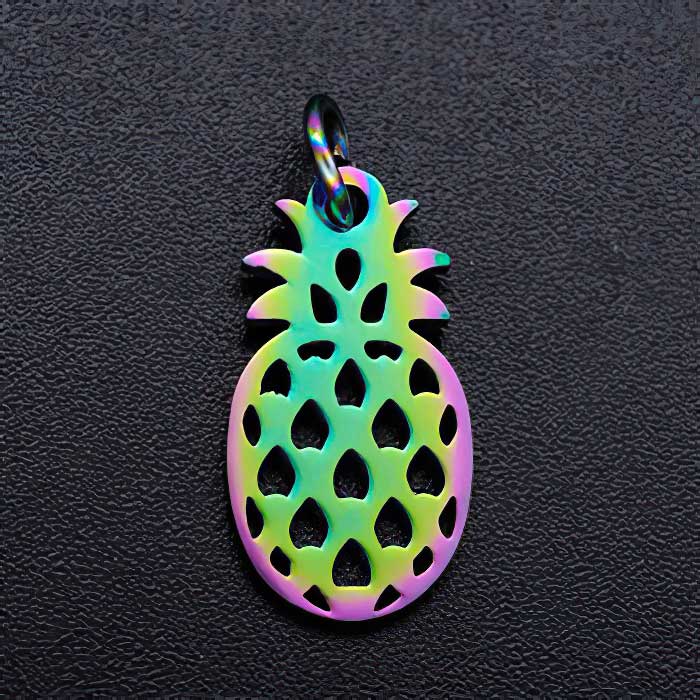 Pineapple Charm Rainbow Stainless 2