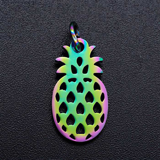 Pineapple Charm Rainbow Stainless 2