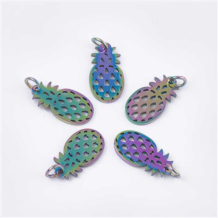 Pineapple Charm Rainbow Stainless 2