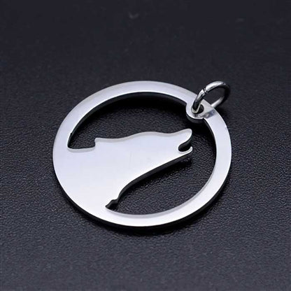 Howling Wolf Charm Stainless Steel 2