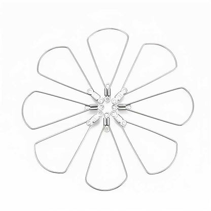 Earring Frame -  Pie Wedge - Stainless Steel (10)