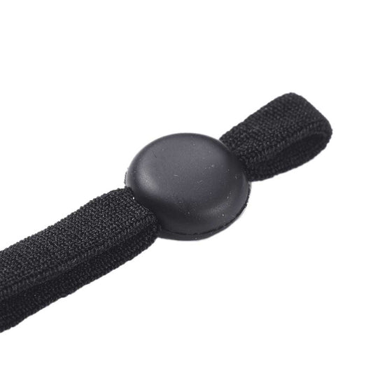 PPE - Mask Supplies -  Flat Elastic Ear Straps with Adjuster - Black (10)