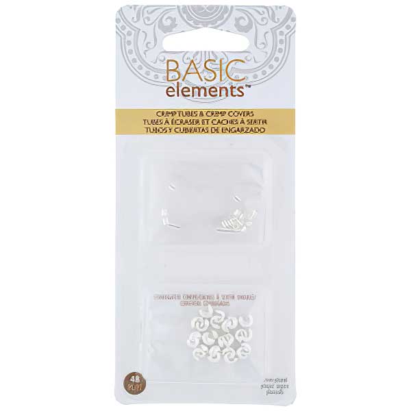 Crimp Tubes and Covers - 2/4mm Corrugated - Silverplated (Pack)