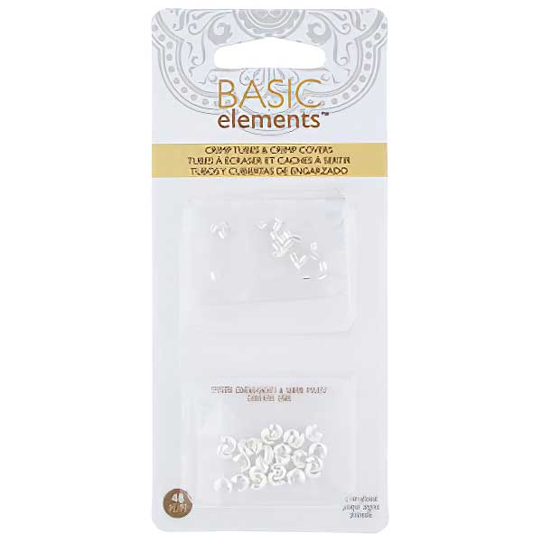 Crimp Tubes and Covers - 2/4mm Smooth - Silverplated (Pack)