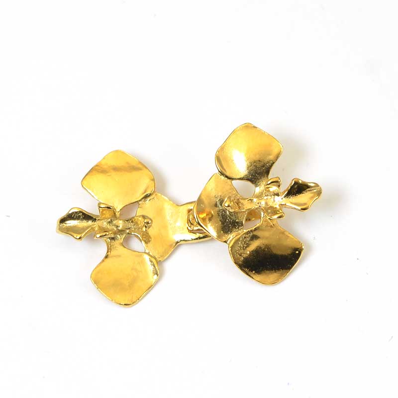 Hook and Eye Clasp -  Orchid - Gold Plated