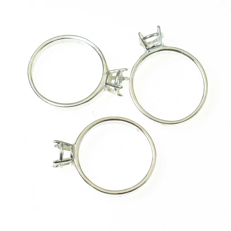 Ring - Size 6 with Prong Cup - 4.9mmID - Sterling Silver (2)