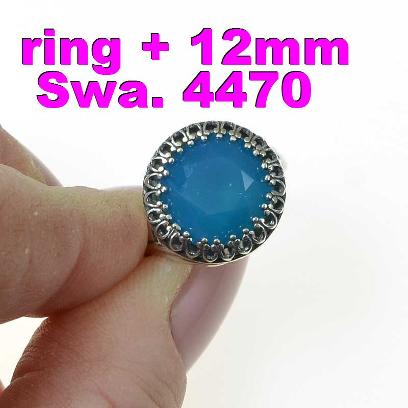 Finger Rings - ID 14mm Crown Picot Bezel - Sterling (2)