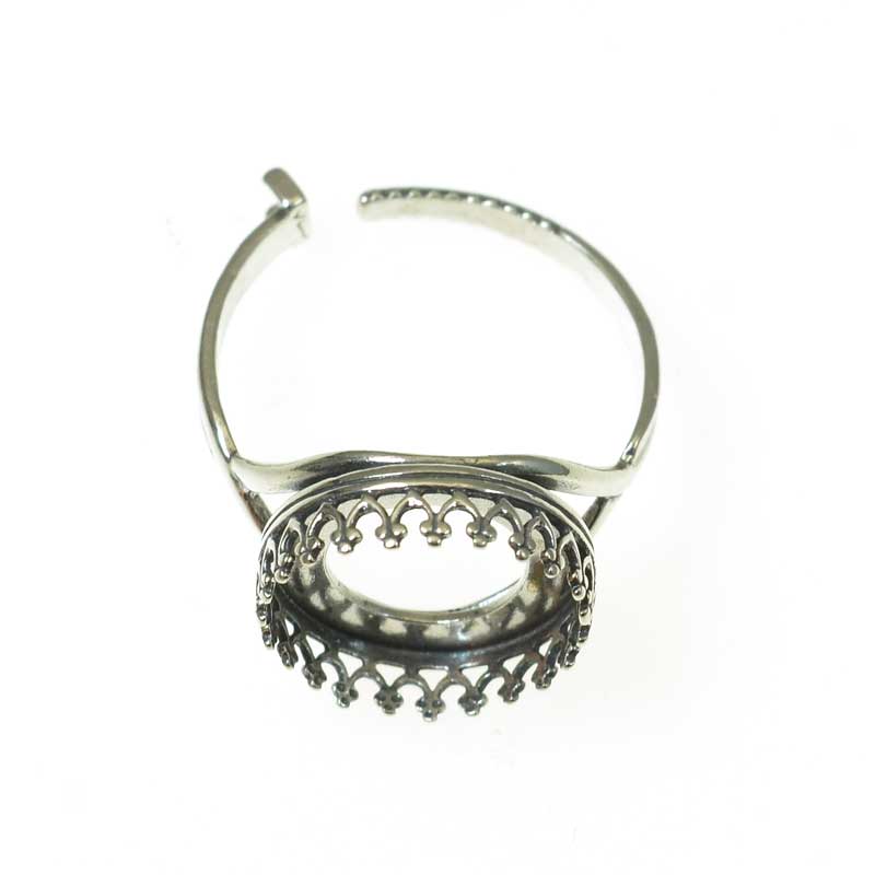 Finger Rings - ID 14mm Crown Picot Bezel - Sterling (2)