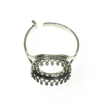 Finger Rings - ID 14mm Crown Picot Bezel - Sterling (2)