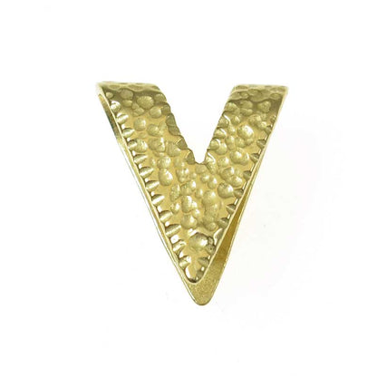 Pinch Bail Hammered/Smooth V - Bright Brass (2)
