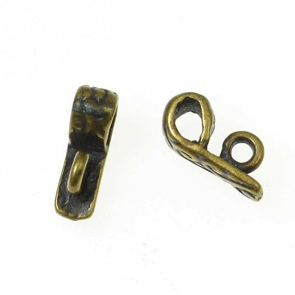 Bail Vined Rectangle - Antiqued Brass (5)