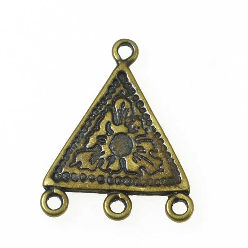 Link - 1:3 Etched Triangle - Antiqued Brass (2)