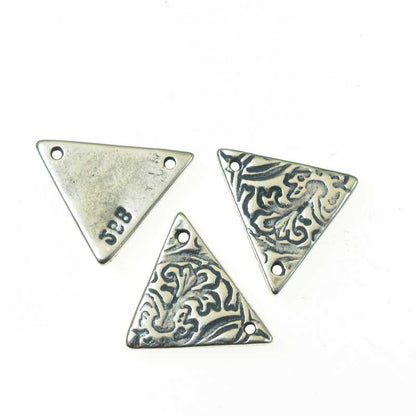 Link -  Petunia Triangle - Antiqued Silver (5)