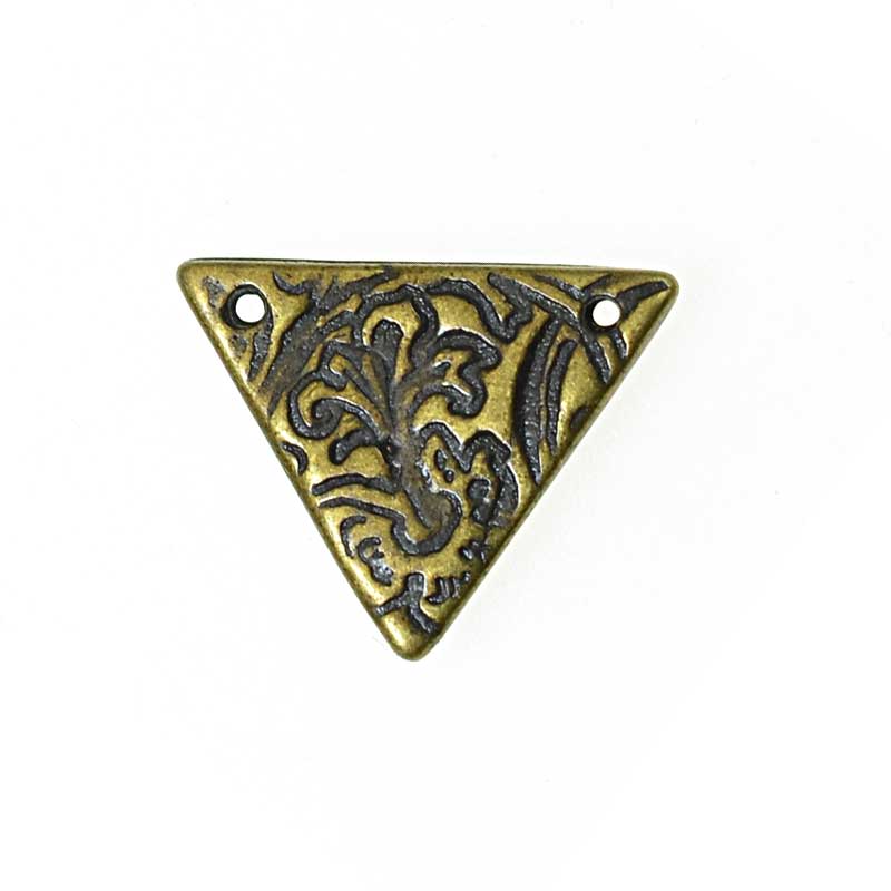 Link -  Petunia Triangle - Antiqued Brass (5)