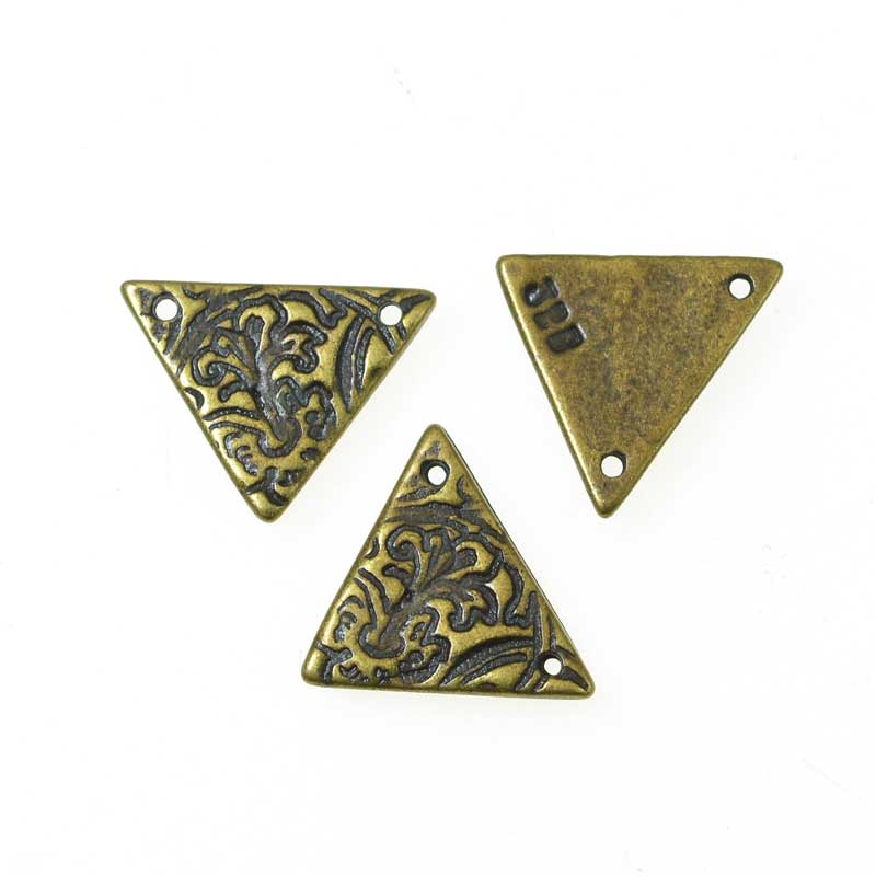 Link -  Petunia Triangle - Antiqued Brass (5)