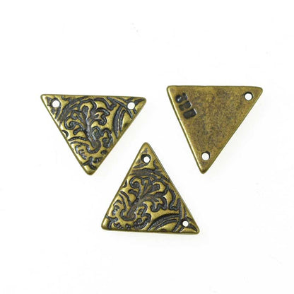Link -  Petunia Triangle - Antiqued Brass (5)