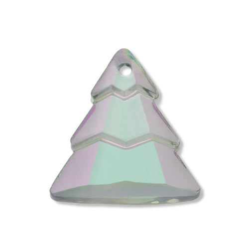 Glass Pendant -  Evergreen Trees - Crystal Matt Coment Argent Light Celadon (2)