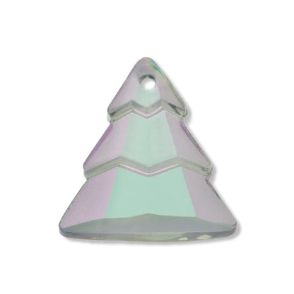 Glass Pendant -  Evergreen Trees - Crystal Matt Coment Argent Light Celadon (2)