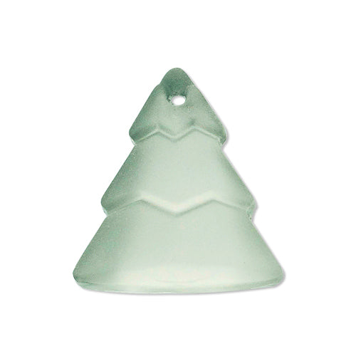 Glass Pendant -  Evergreen Trees - Crystal Matt Coment Argent Light Envy (2)