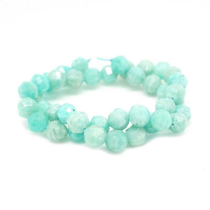 Amazonite  10mm Faceted Lantern 15in