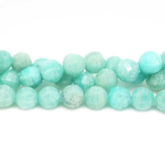 Amazonite  10mm Faceted Lantern 15in