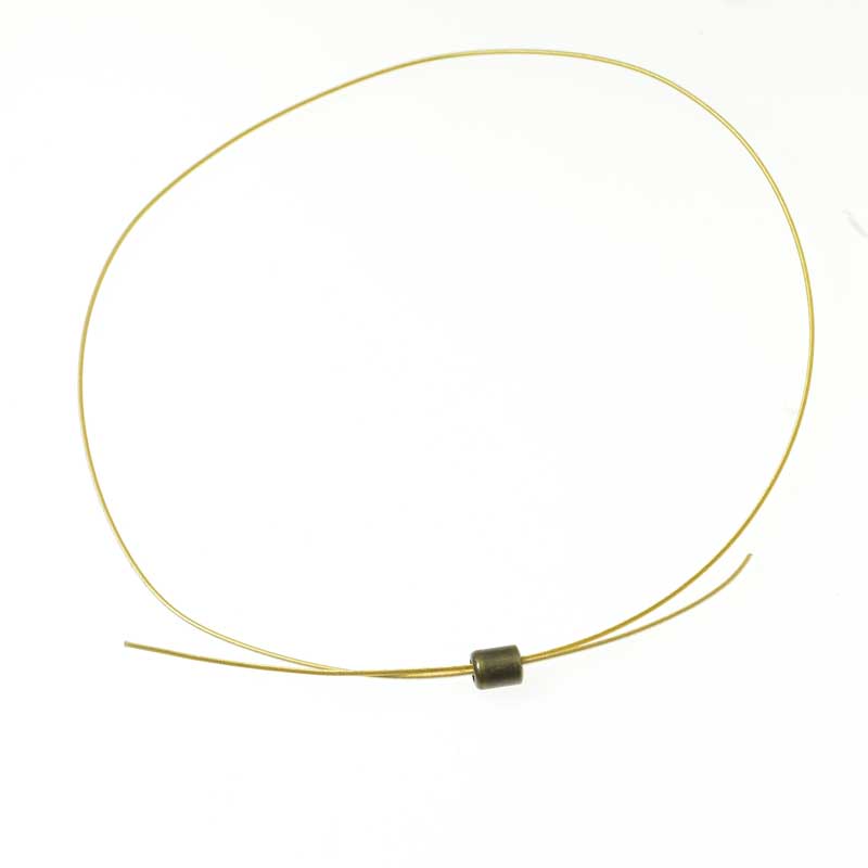 Silicone Filled Slider Smart Bead - 5mm Tube - Antiqued Brass