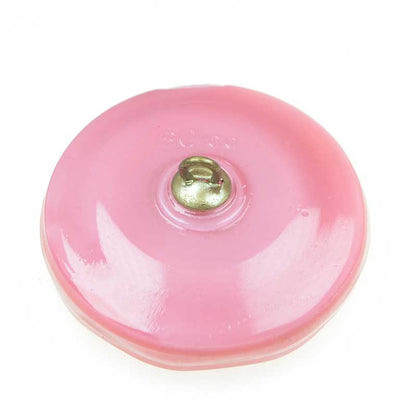 Czech Glass Button -  Heart Flower - Rosy Posy Pink