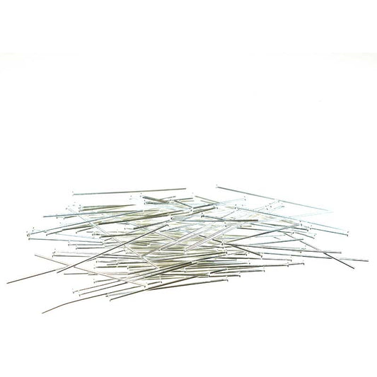 Headpins - 1in / 24ga Flat Head - Sterling (25)
