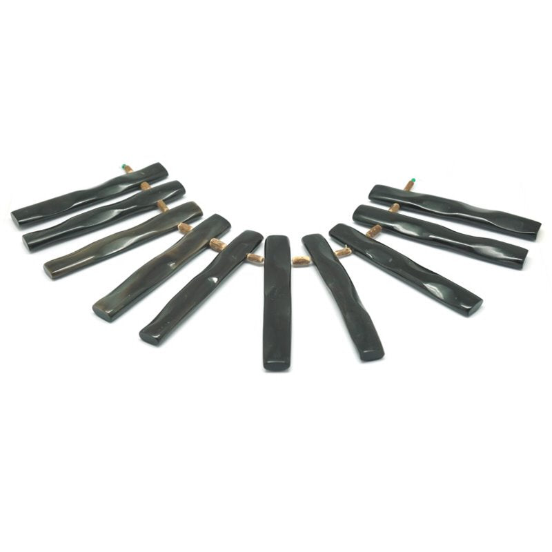 Carabao Water Buffalo Horn Beads Stick - Black