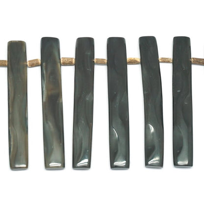 Carabao Water Buffalo Horn Beads Stick - Black