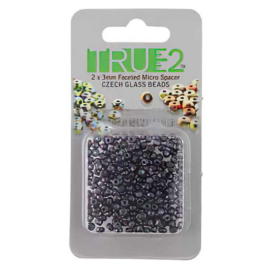 Fire Polish - 2x3mm - Faceted Micro Spacer Rondelle - Polychrome Mix Berry