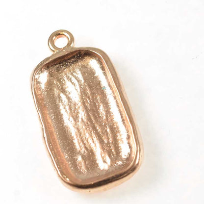 Resin Bezel Tray -  Boho Rectangle - Bright Copper