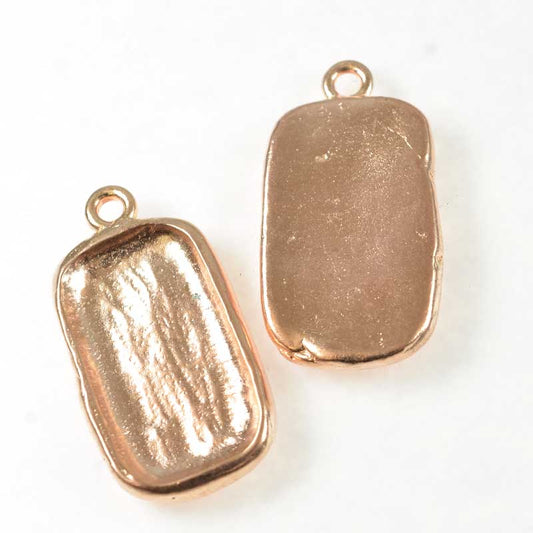 Resin Bezel Tray -  Boho Rectangle - Bright Copper