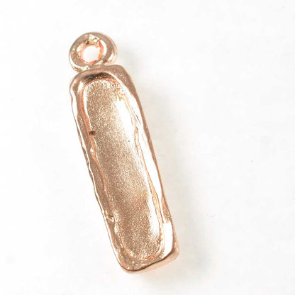 Resin Bezel Tray -  Boho Skinny Rectangle - Bright Copper