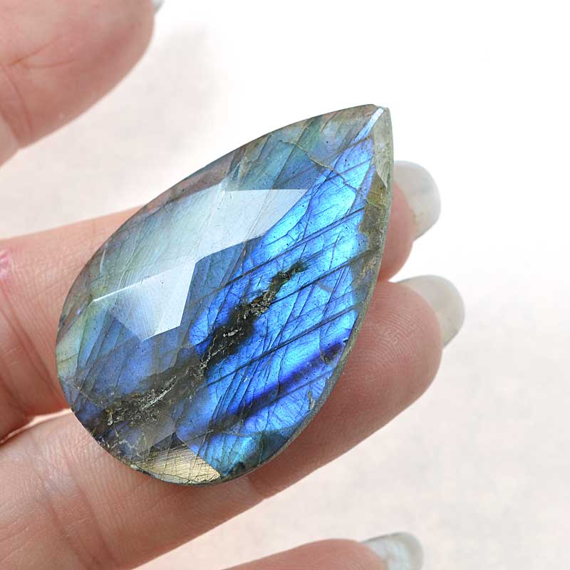 OOAK Gemstone - Faceted Drop - Labradorite