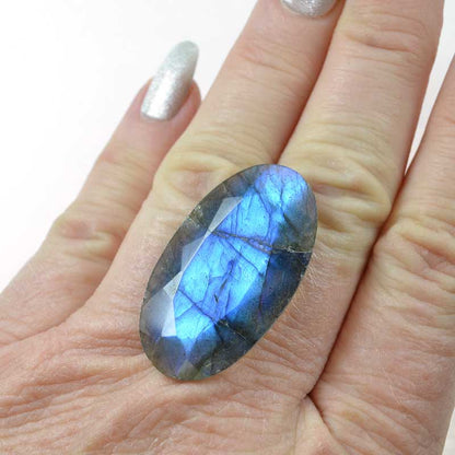 OOAK Gemstone -  Faceted Oval - Labradorite