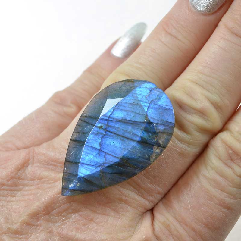 OOAK Gemstone - Faceted Drop - Labradorite