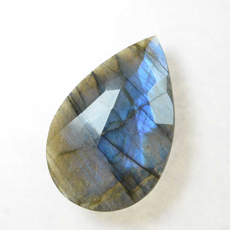 OOAK Gemstone - Faceted Drop - Labradorite