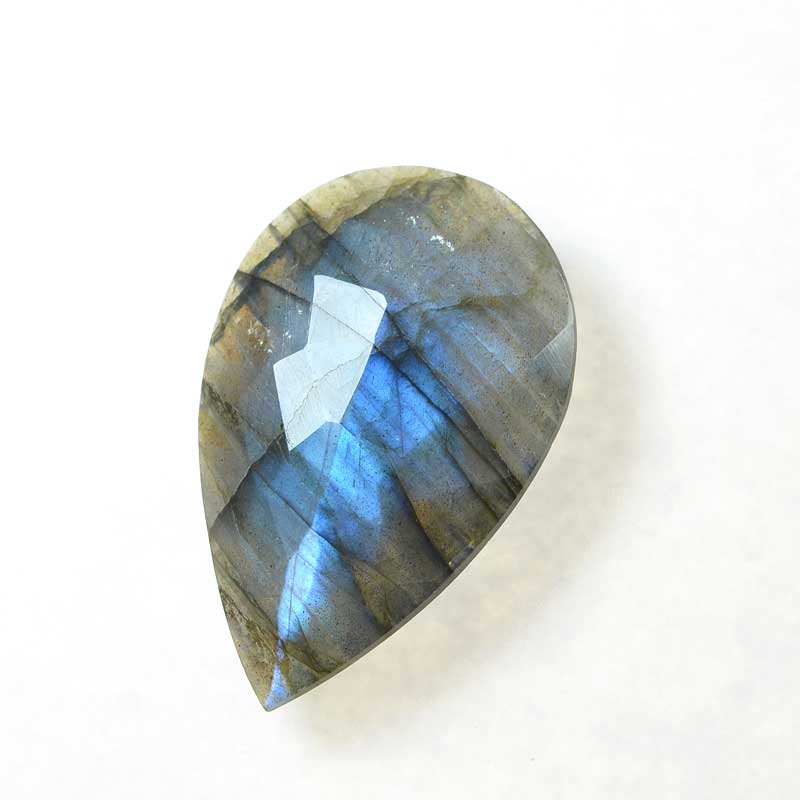 OOAK Gemstone - Faceted Drop - Labradorite