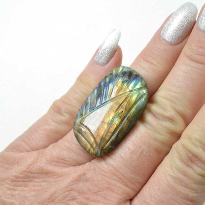 OOAK Stone Cabochon -  Carved Freeform - Labradorite